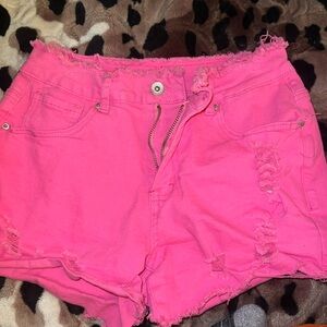 Hot pink Jean shorts